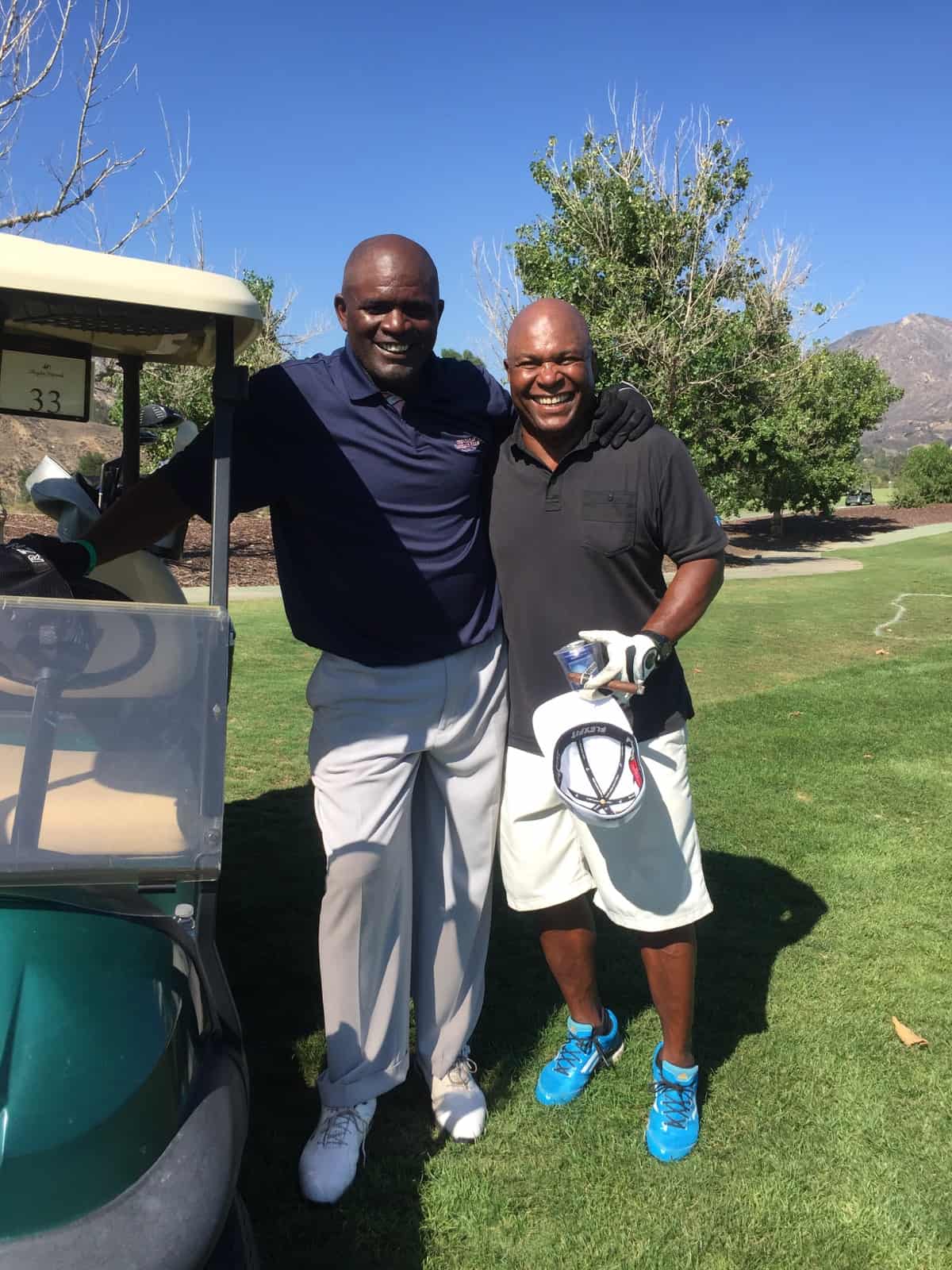 Pete Shaw and the legendary Lawrence Taylor